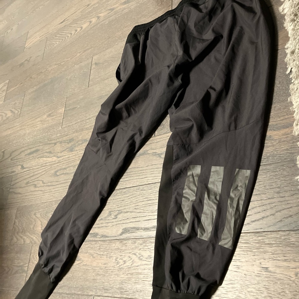 Adidas Men's Black Joggers with Reflective Stripes